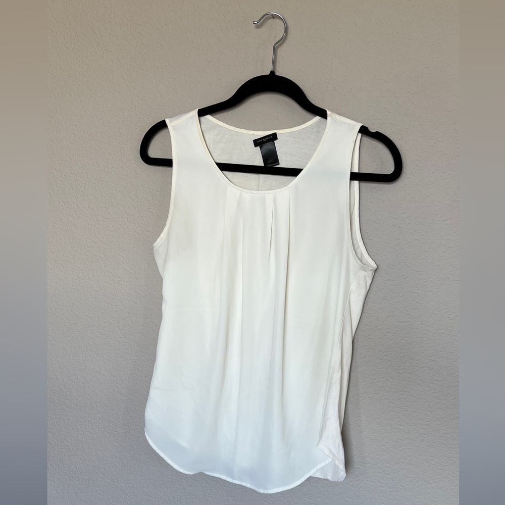 Ann Taylor | Sleeveless Cream White Ivory Blouse Shirt Top Women’s Small